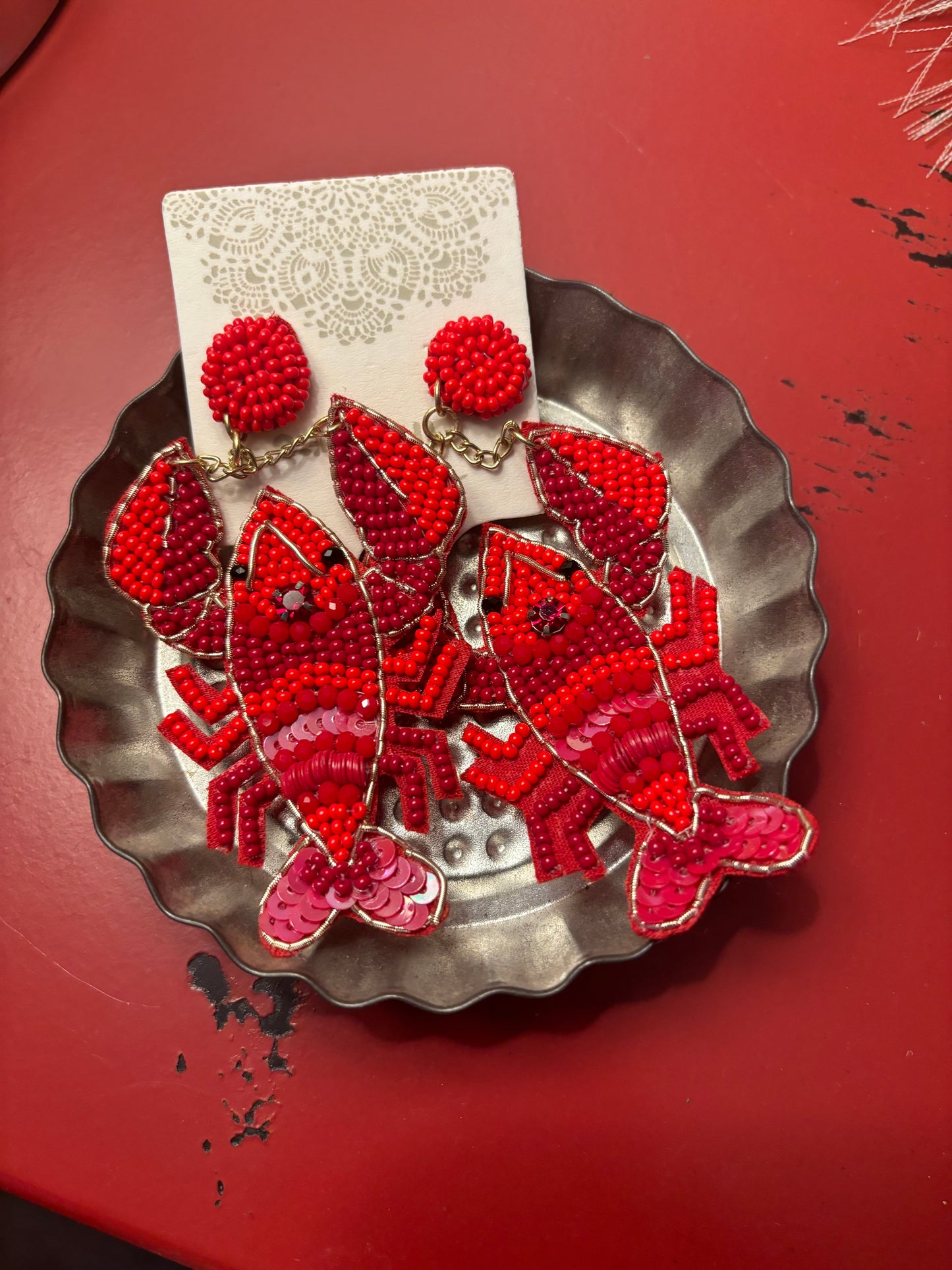 zzz Crawfish Queen Earrings