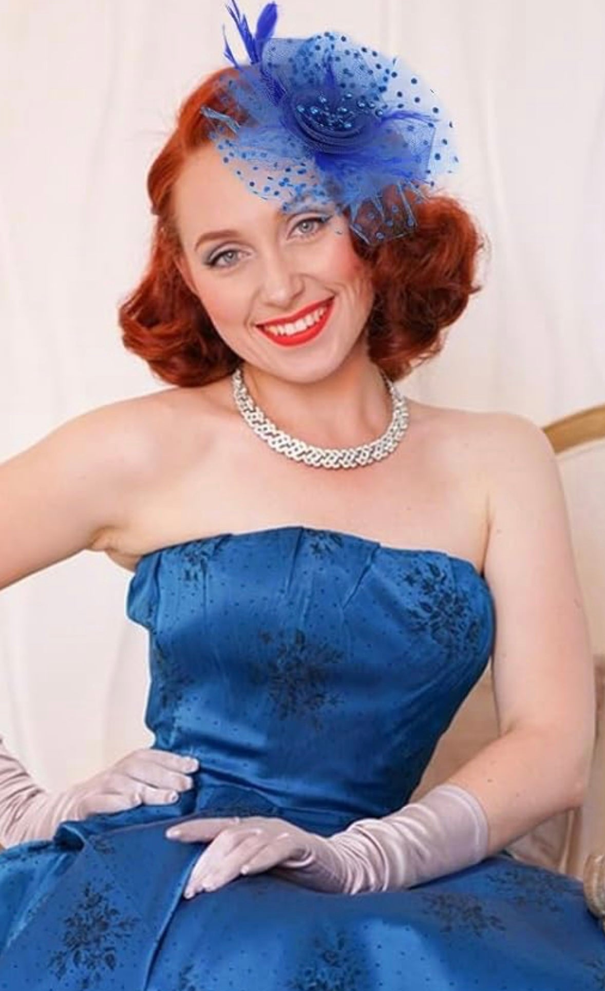 Blue Fascinator Hat Headband