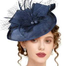 Navy Fascinator Hat Headband