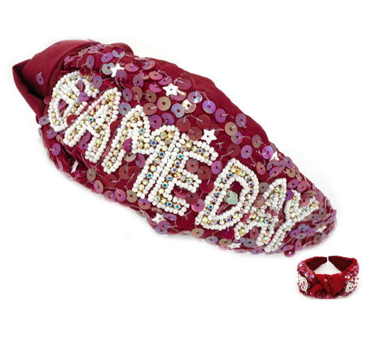 Whoop There It Is - Sequin Game Day Collection - Maroon