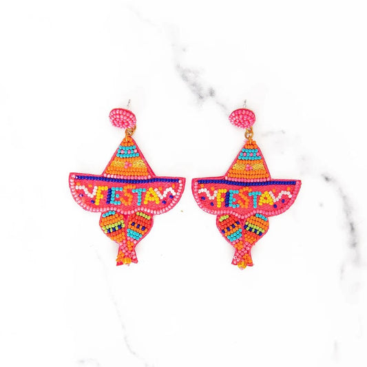 Fiesta Earrings - Pink