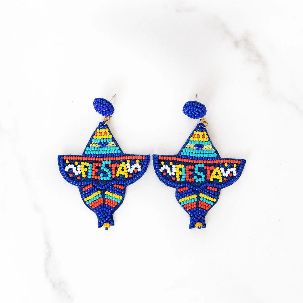 Fiesta Earrings - Blue