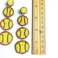 Softball Tiered Earrings