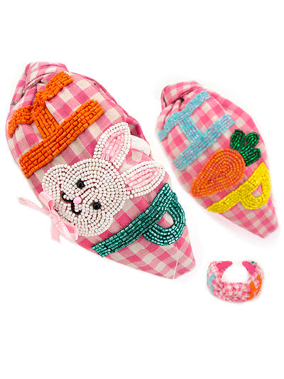 zzz Bunny HOP Check Gingham Headband
