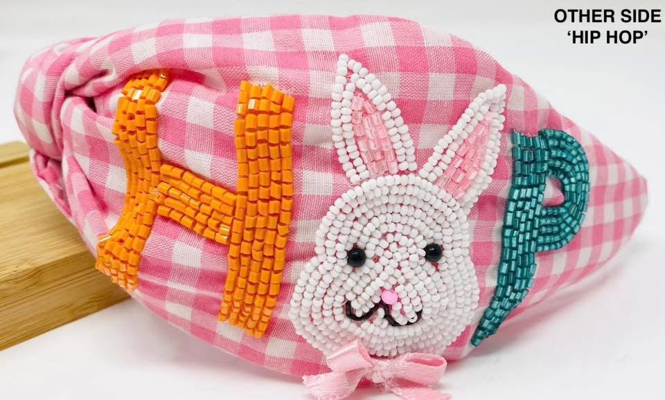 zzz Bunny HOP Check Gingham Headband