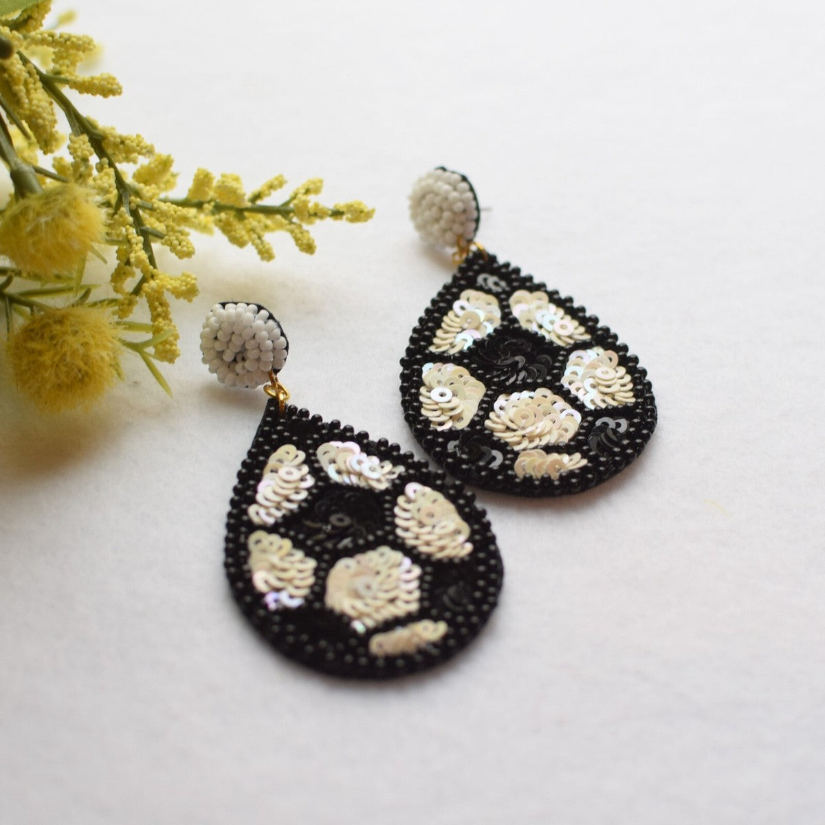3. Soccer Mom Bead & Sequins Earrings