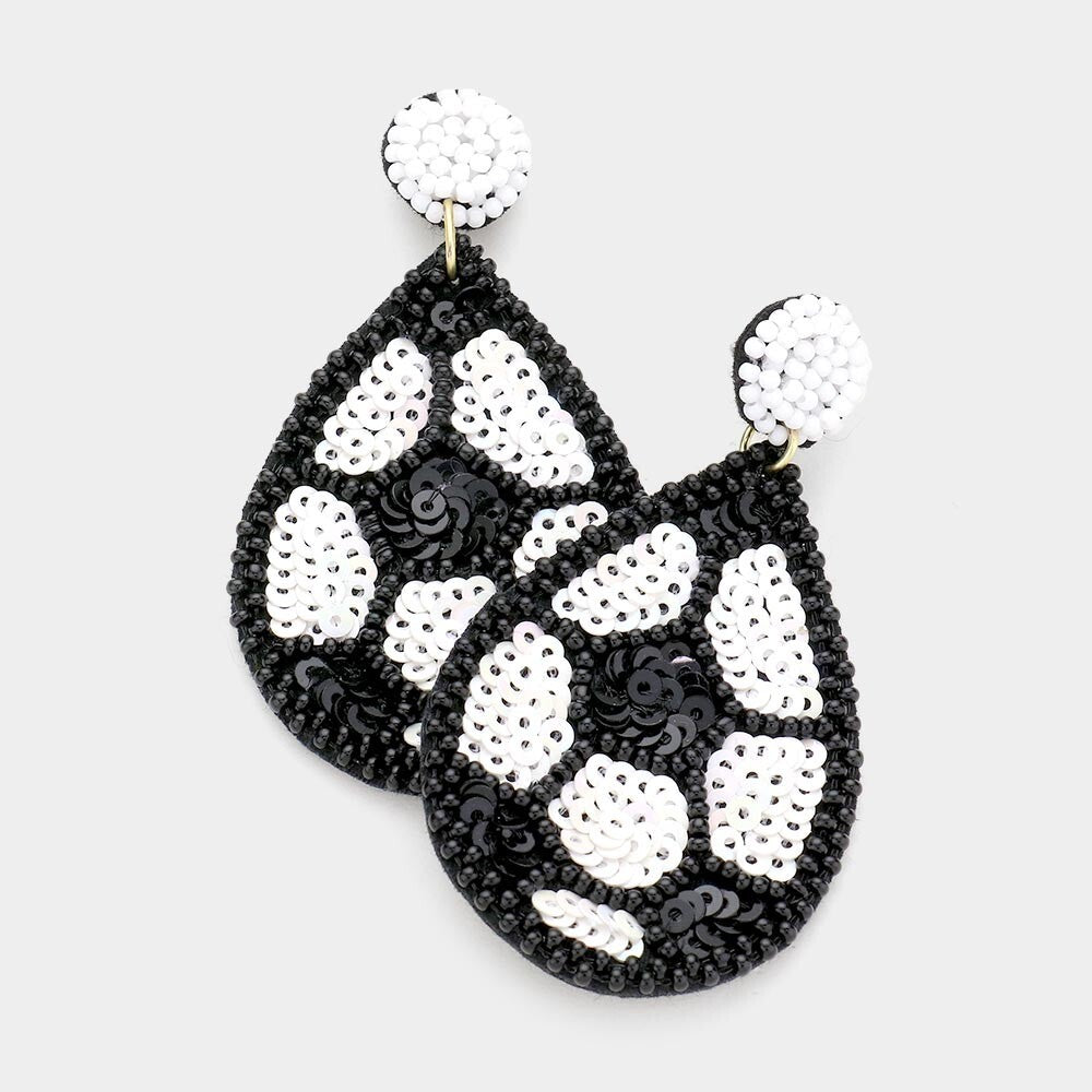 3. Soccer Mom Bead & Sequins Earrings