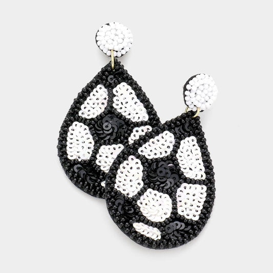 2. Soccer Mom Bead & Sequins Earrings