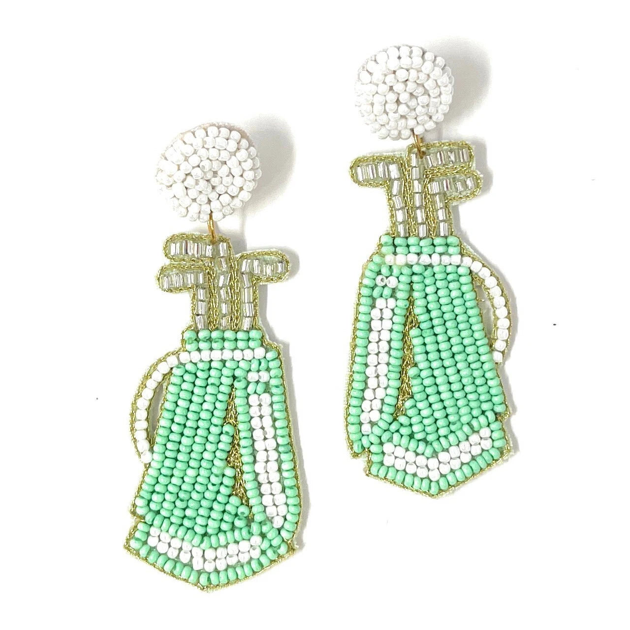 2. Golf Club Beaded Earrings