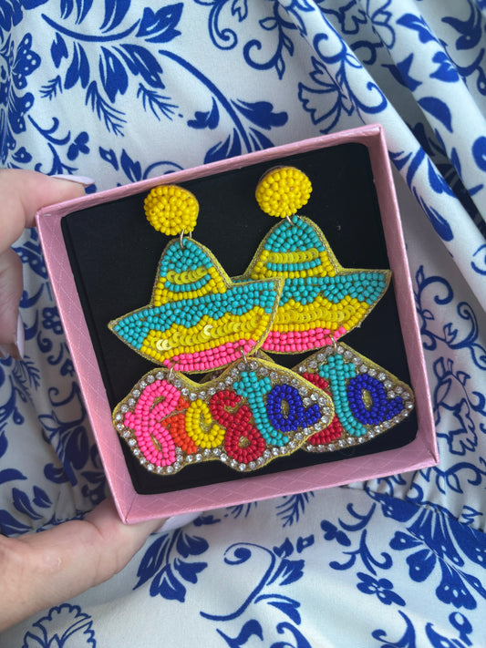 Fiesta Seed Bead Earrings